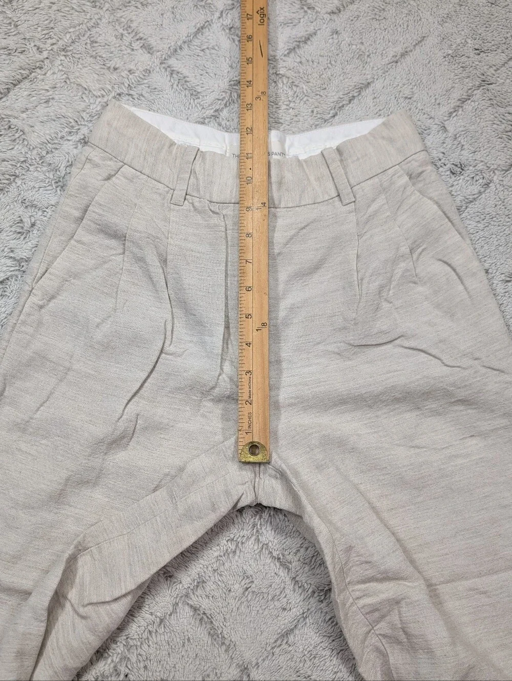 Wilfred Pants Womens 2 Beige Natural Effortless Cropped Cruise Linen Trouser